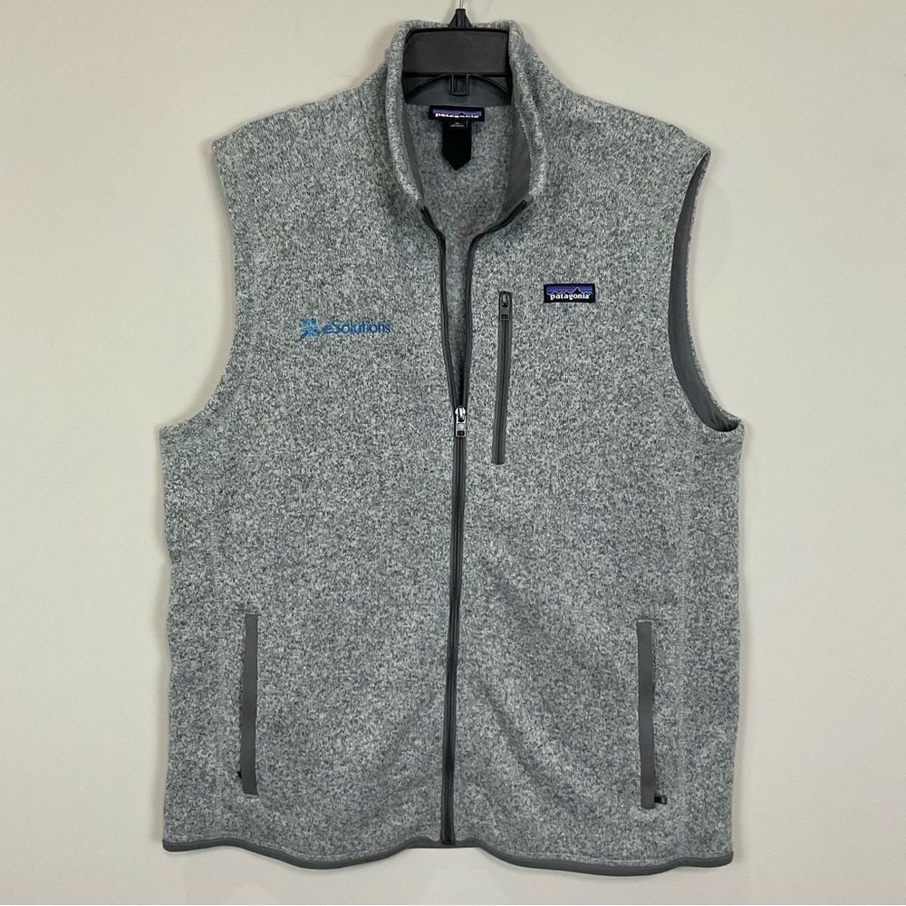 Patagonia Better Sweater Vest Mens Sz XL Front Zip Logo Fleece Gray New